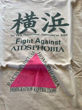 Commemorative T-shirt  10th Annual AIDS Conference LGBT Japanese Participant